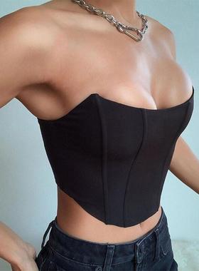 Tank Tops for Corset Women Crop top White shirt Streetwear