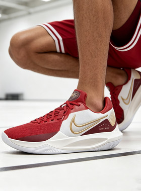 Nike/耐克Precision 6男女红白时尚百搭减震低帮篮球鞋DD9535-006
