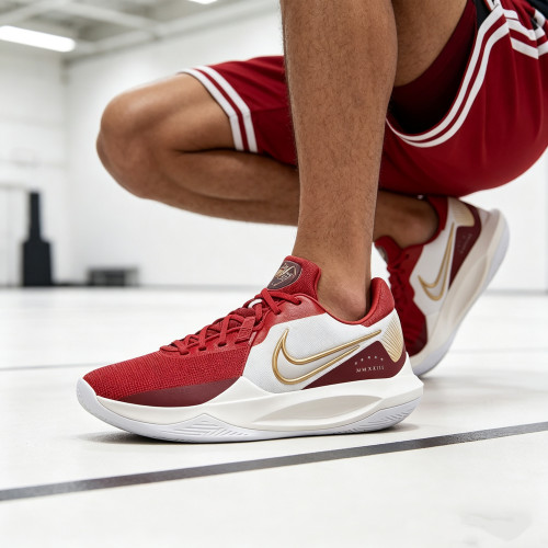 Nike/耐克Precision 6男女红白时尚百搭减震低帮篮球鞋DD9535-006
