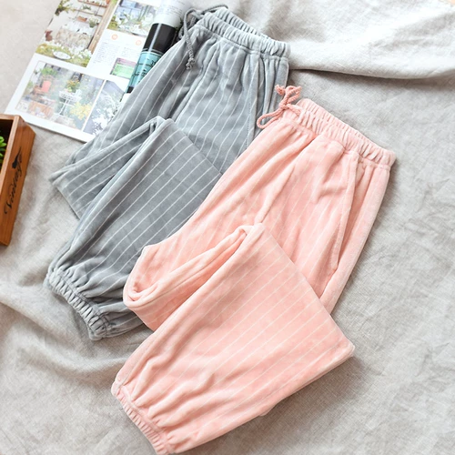 Демисезонные фланелевые штаны, бархатный бархат для отдыха, оверсайз, большой размер