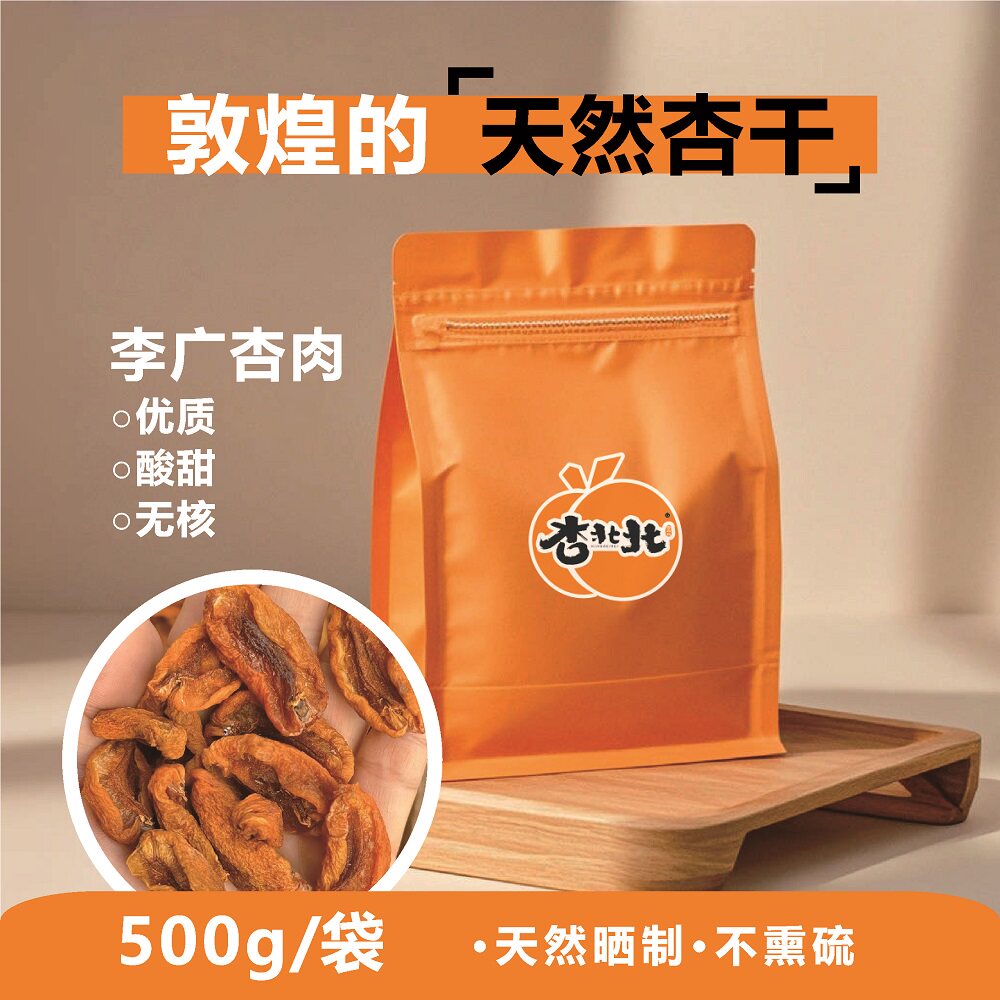 【低热量健康零食杏肉】甘肃敦煌优质李广杏肉500g天然晒制不熏硫