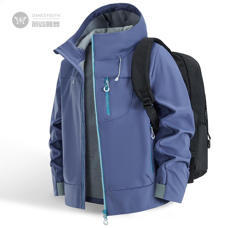 2025秋冬新款软壳衣男户外单层