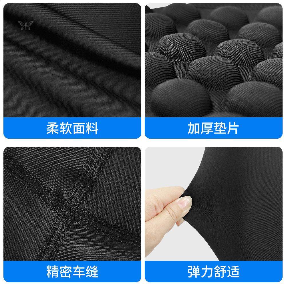 儿童篮球紧身打底七分裤护膝一体护具装备足球高弹训练运动裤