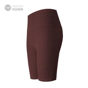 百搭瑜伽五分裤女弹力高腰提臀网红健身显瘦跑步训练运动中裤