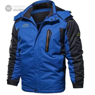 冲锋衣男潮wih男士 户外加绒加厚冲锋衣外套大码
