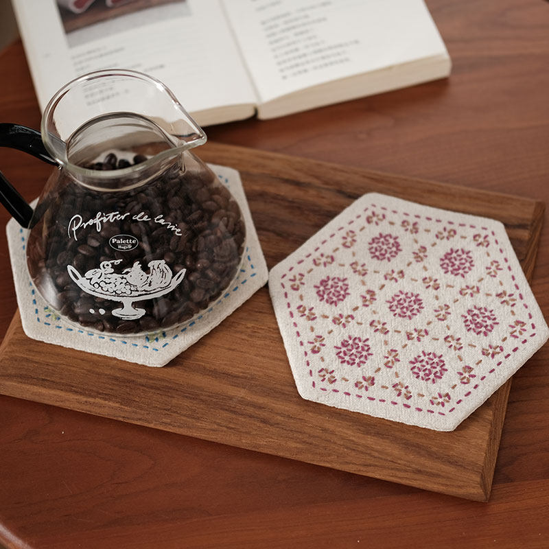 川谷纯手工刺子绣茶席茶垫桌垫隔热垫干泡家用茶席茶道零配,居家布艺,茶席,淘宝优惠券,粉丝福利购,淘宝优惠卷