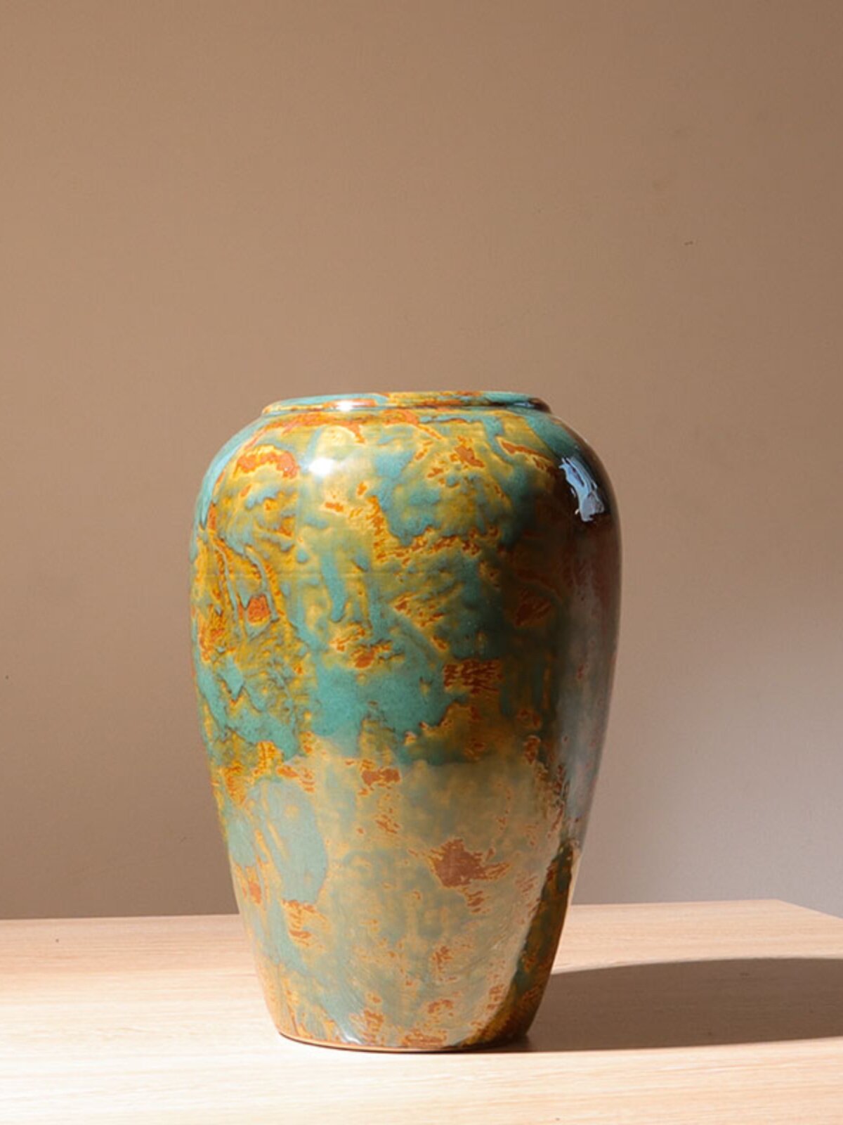 景德镇时尚现代简约陶瓷花器 油画风陶瓷花瓶 家居装饰品花瓶摆件