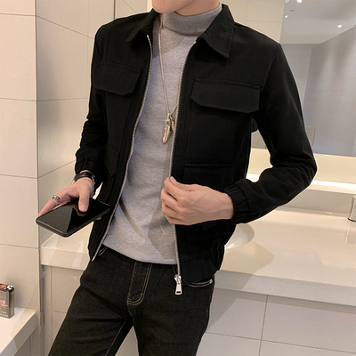 多口袋男士外套精神小伙百搭修身
