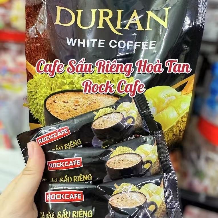 越南进口越贡RockCafe榴莲白咖啡600g袋装三合一速溶咖啡粉30条