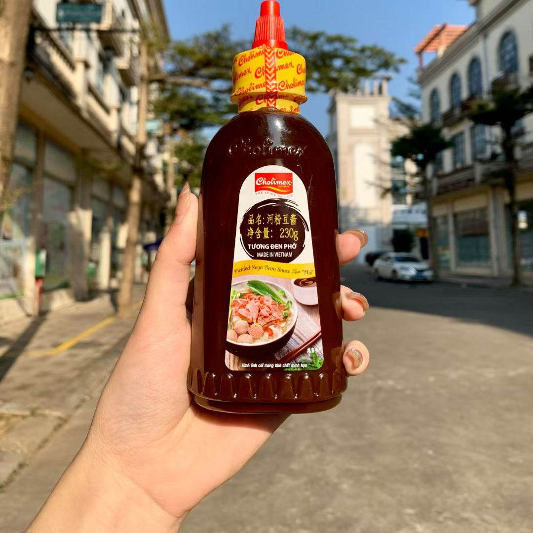 越南河粉豆酱PHO Tuong Den越之味河粉黑酱蘸料拌面酱每瓶230克