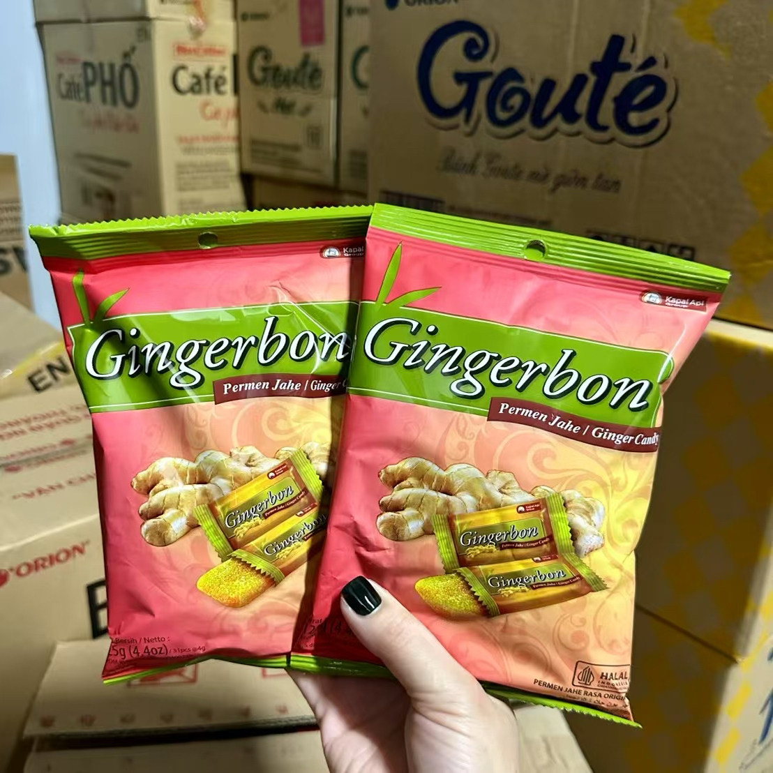 印尼进口津格伴姜糖125g*1袋蜂蜜老姜生姜软糖姜汁女生糖果小零食
