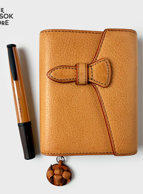 纵向书写 日本Brelio梅田阪急Hankyu限定mbox牛皮活页M5手帐本