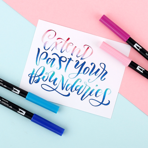 纵向书写日本TOMBOW双头水彩笔