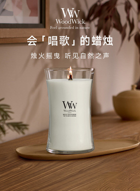 纵向书写 TVS¨ WOODWICK 舒缓生活 北欧蜡基香薰 大瓶610g