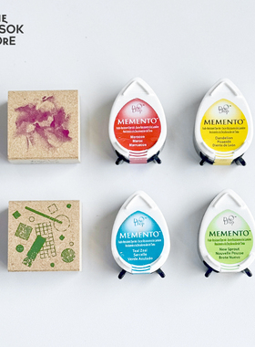 日本Tsukineko月猫印台Memento MD易清洗速干橡皮章手账水滴印台