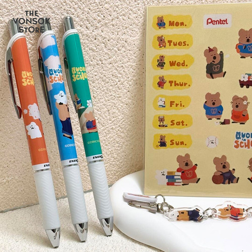 Pentel派通BLN75柿子椒熊中性笔