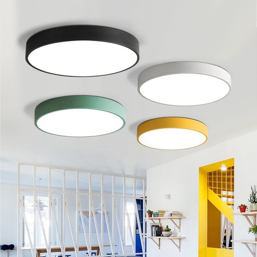 简约现代马卡龙卧室灯圆形