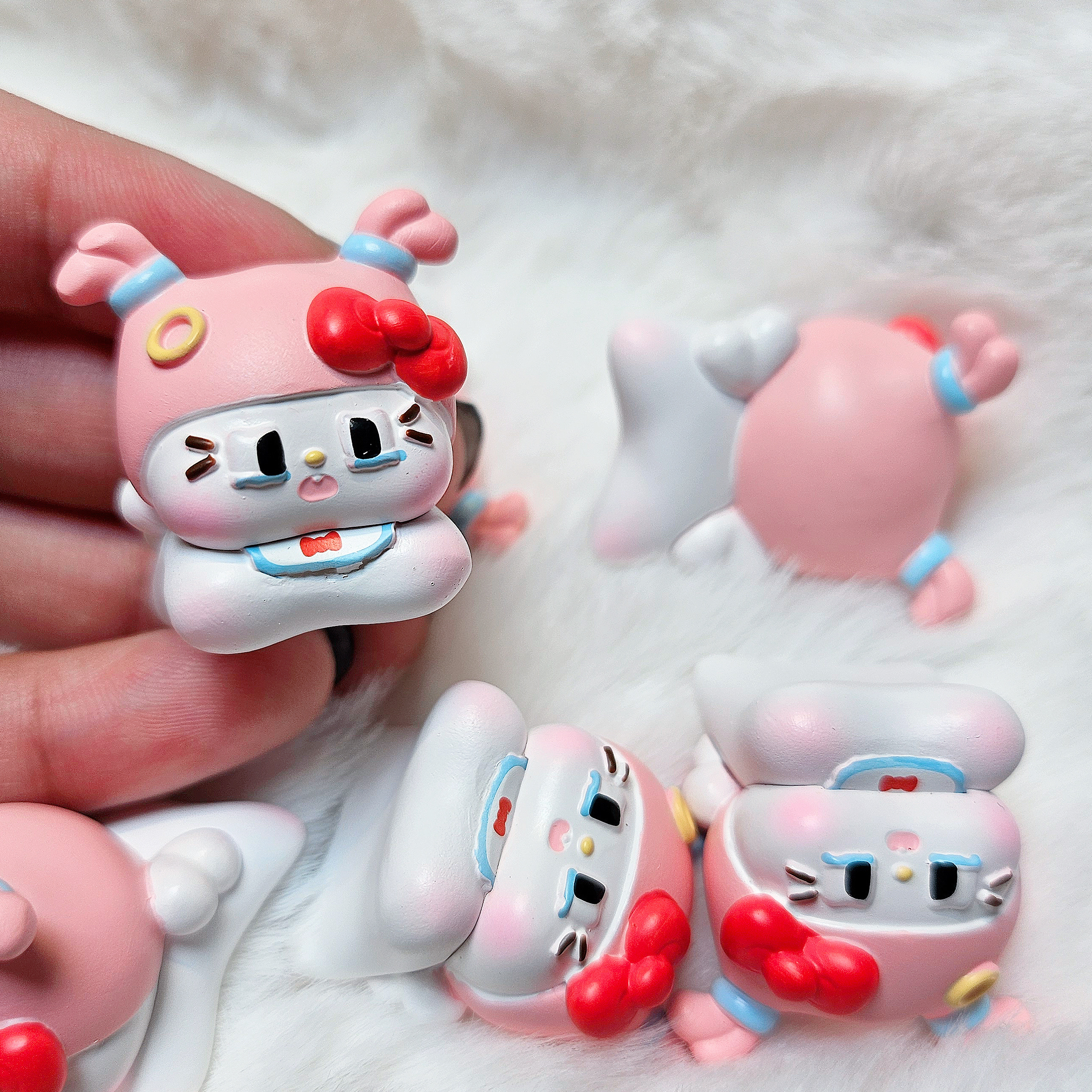 可爱小辫儿pitty pu公仔diy奶油胶配件手机壳手机链材料微缩食玩