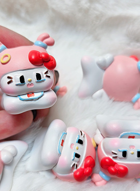 可爱小辫儿pitty pu公仔diy奶油胶配件手机壳手机链材料微缩食玩