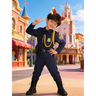 疯狂动物城cos服朱迪兔子尼克狐狸警官儿童表演服装万圣节服装