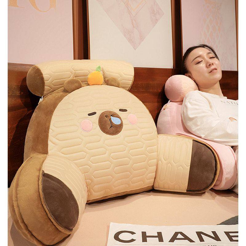 卡皮巴拉乳胶床头靠垫软包护腰靠背床上枕头大靠枕沙发宿舍床靠,居家布艺,床头靠垫,淘宝优惠券,粉丝福利购,淘宝优惠卷