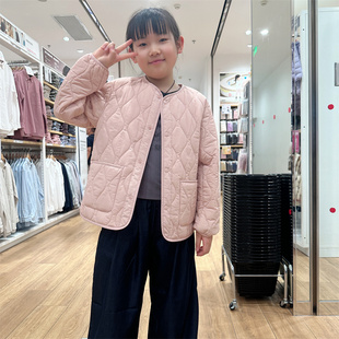 日单童装男童女童空气棉服便携式外套2025冬季新款宽松上衣478125