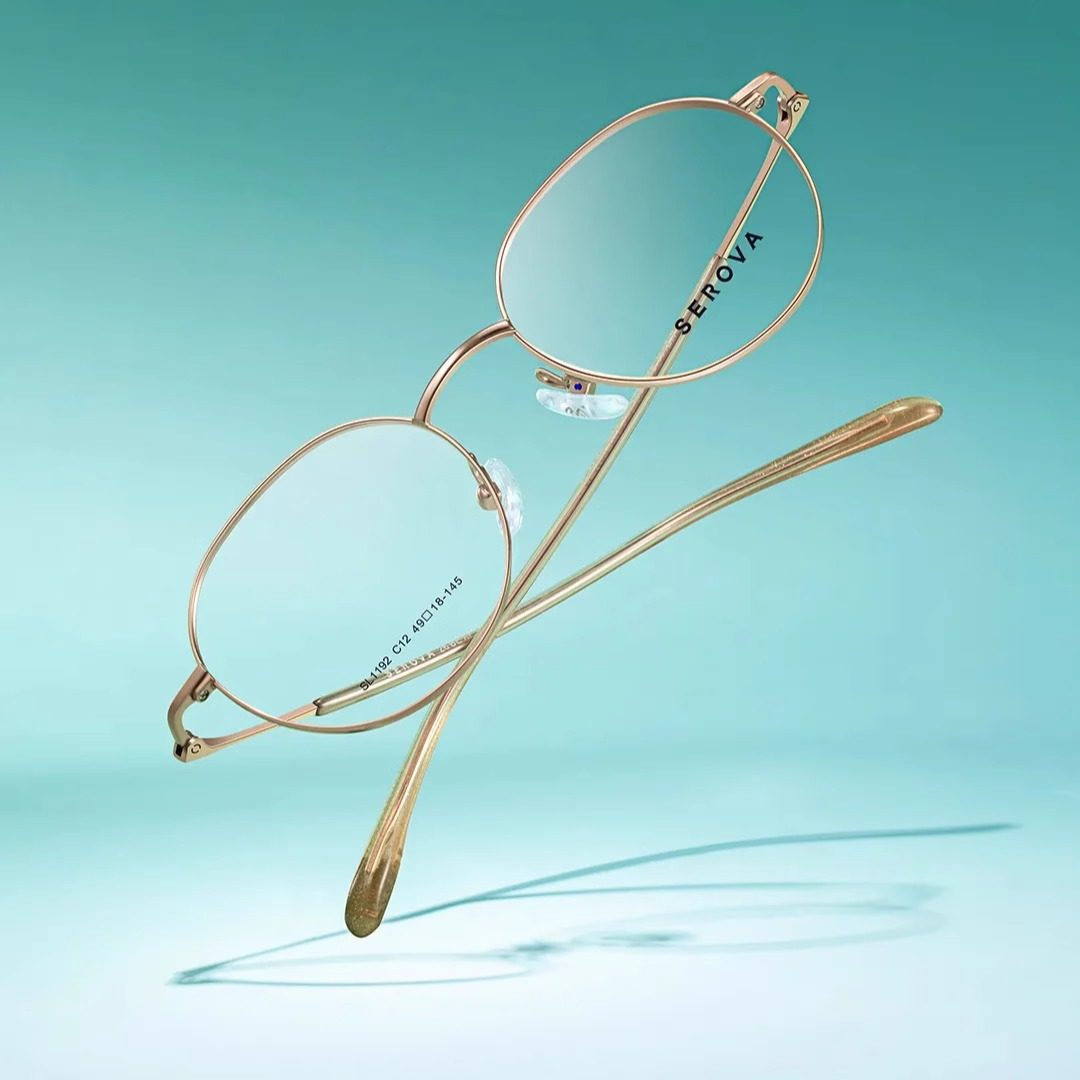 施洛华SL1192长脚套金属镜框金色全框时尚镜架时尚在线配镜大小49