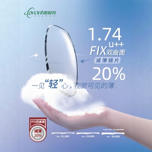 康耐特1.74双非双曲面减薄防蓝光