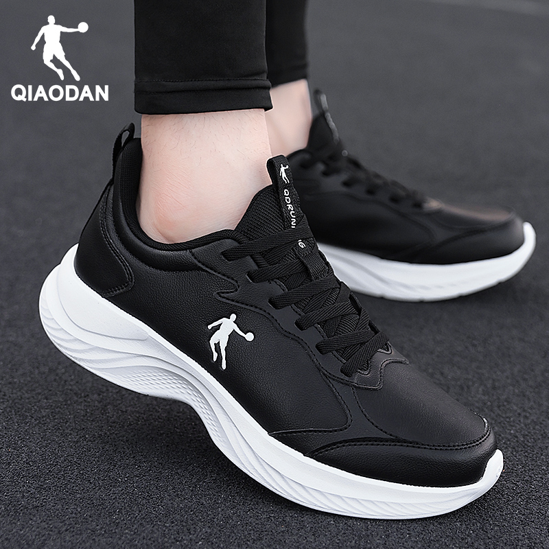 乔丹运动鞋男鞋皮面防水跑步鞋子