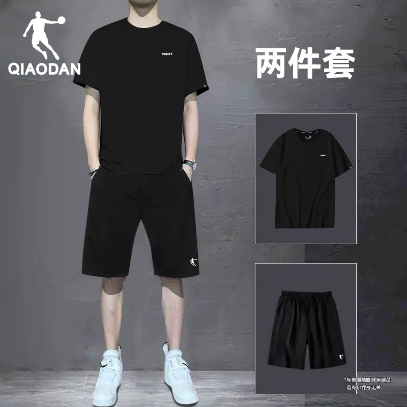 乔丹运动套装男宽松短袖短裤夏季新款男士休闲运动服健身跑步衣服