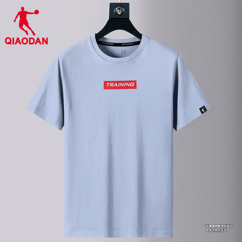 乔丹短袖t恤男士2024夏季新款宽松百搭圆领纯棉休闲运动半袖体恤