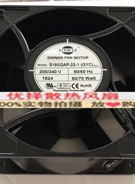 台湾SINWAN信湾 S180GAP-22/11-1 110V/220V 60/70W 机柜散热风扇