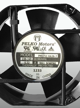 全新派尔可 PM1751HA2B-7 17251 220-240V 0.32A机柜交流散热风扇