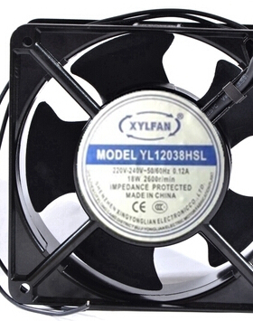 全新正品XYLFAN永联YL12038HSL/HBL 220V 11025机柜散热风扇12025