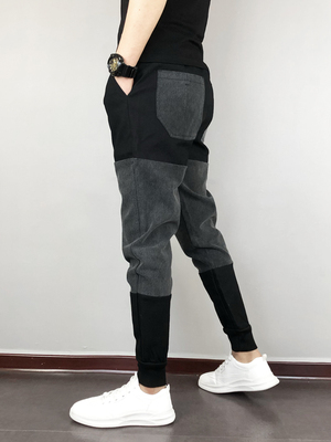 秋冬季加绒加厚痞帅网红裤子男