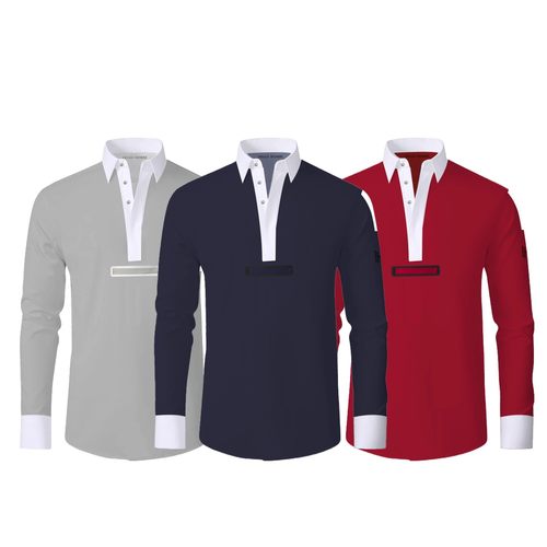 Hello Horse马术T恤骑士简约透气弹力长袖防晒男士长袖