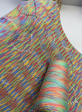 7号钩针蕾丝线蚕丝勾线手工编织夏季短袖毛线一桶六两