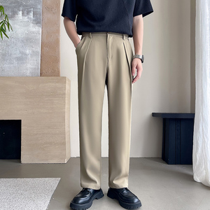 模特图~2025秋季垂感阔腿长裤休闲裤 X20/P50，男装休闲裤，电商B331