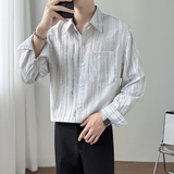 模特图~2025抖音扎染设计长袖衬衫CS2209/P50，男装衬衫，电商B331