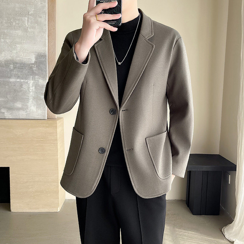 模特图~冬季休闲呢子西装外套F850/P125,男装毛呢大衣,电商B331