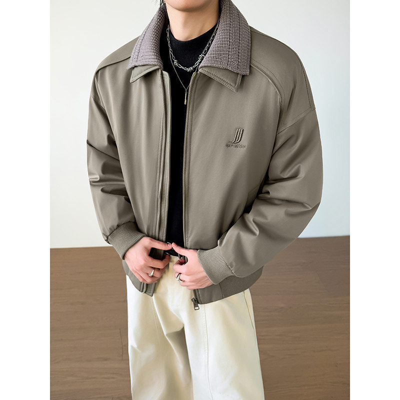 模特图~新标90白鸭绒冬季美式双领设计羽绒服外套E124/P248,男装羽绒服,电商B331