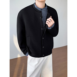 模特图~春季重磅假两件曼巴棉圆领夹克外套YJ6023/P108，男装夹克，电商B331