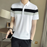 店主风~夏季新款拼色PoloT恤衫V5005/P50，男装Polo衫，电商B331