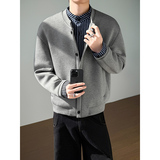 模特图~春季重磅假两件曼巴棉圆领夹克外套YJ6023/P108，男装夹克，电商B331