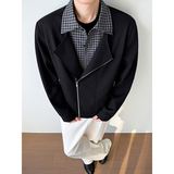 模特图~得物可二开春季重磅假两件设计夹克外套YJ6021/P118，男装夹克，电商B331