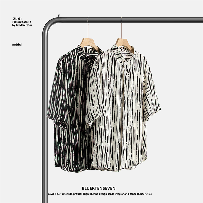 平铺~夏季新品立领冰丝暗门襟中袖衬衫Q1057/P40，商品下架区商品下架区，电商B331