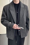 模特图~冬季加棉加厚假两件毛呢夹克外套FY951/P115，男装夹克，电商B331