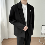 模特图~秋季重磅一粒扣设计休闲西装外套K8815/P98，男装西服，电商B331