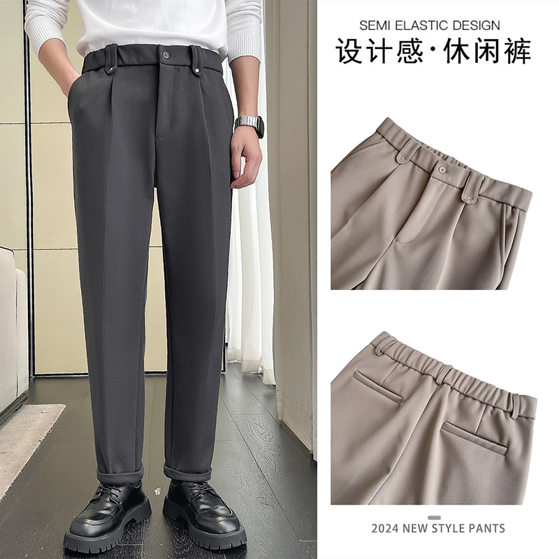 模特图~速哲同款冬季重磅加绒毛呢休闲裤X38/P75，男装卫衣，电商B331