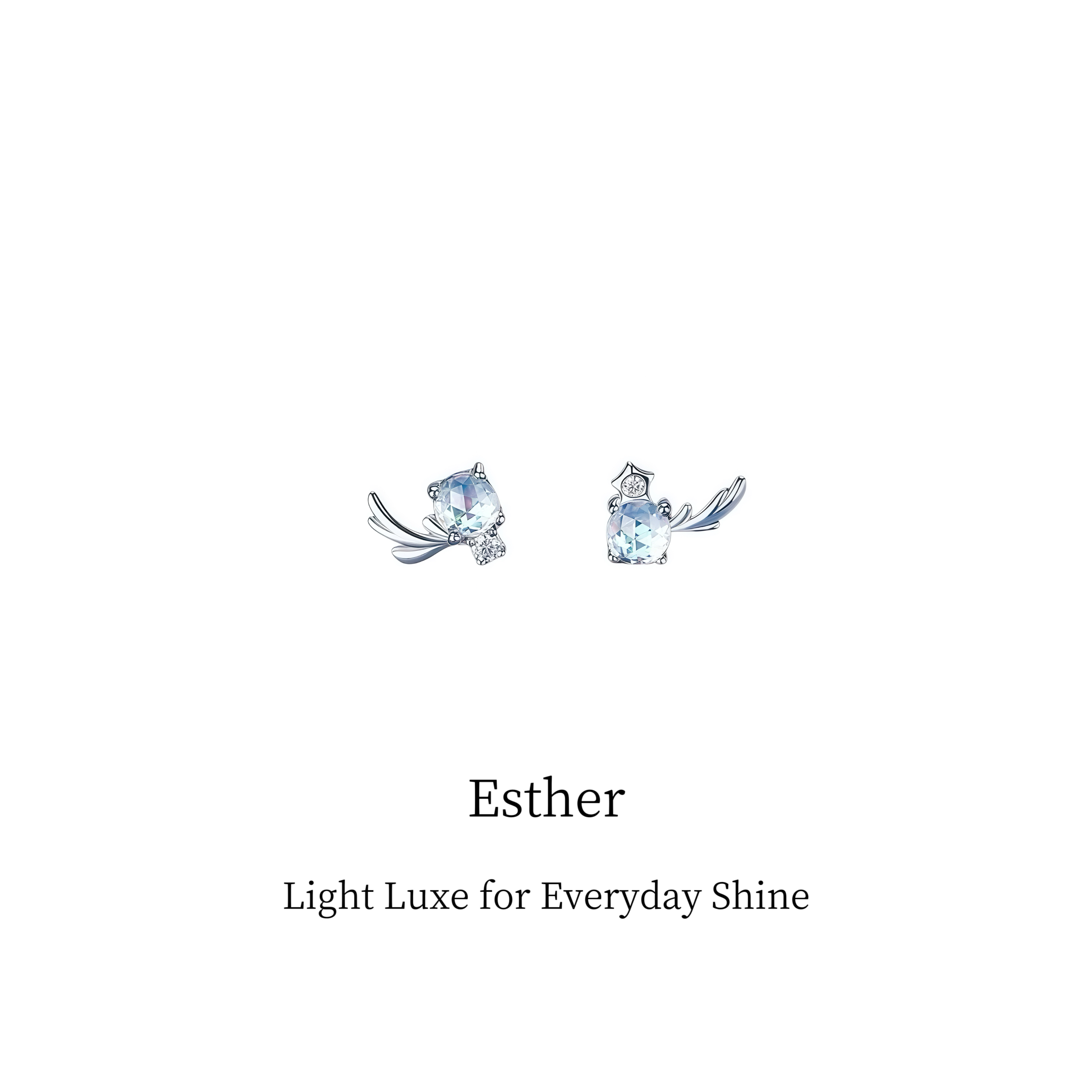 Esther【森灵鹿耳】925纯银耳钉